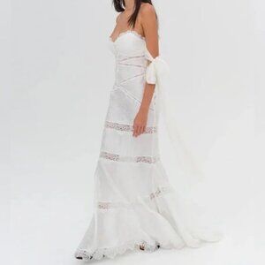 For love & lemons rita lace gown - 100% silk